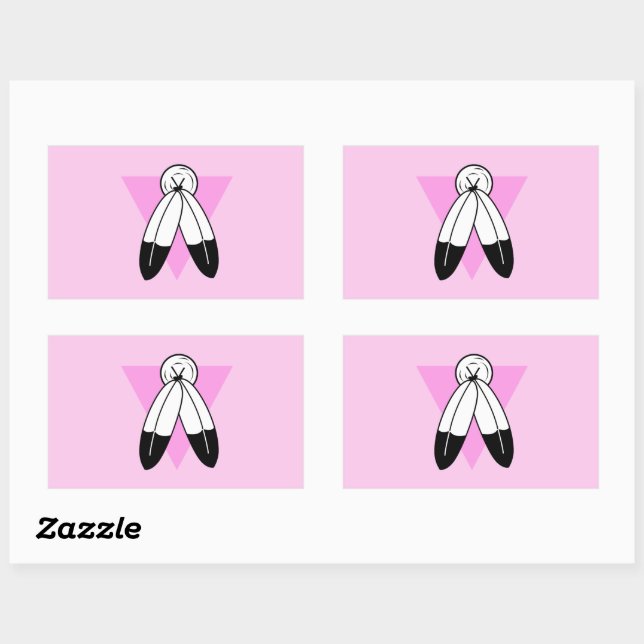 Two-Spirit Pink Triangle Flag Sticker (Sheet)
