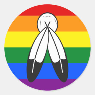 two-Spirit Pride Flag Classic Round Sticker