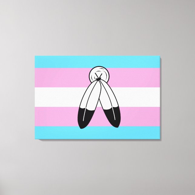 Two-Spirit Trans Pride Flag Canvas Print (Front)