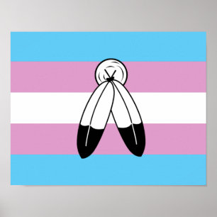 Two-Spirit Trans Pride Flag Poster