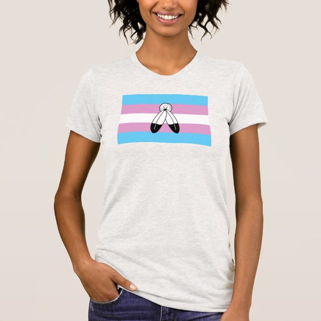 Two-Spirit Trans Pride Flag T-Shirt (Front)