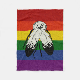 Two-Spirited Pride Flag Coloured Background Design Fleece Blanket