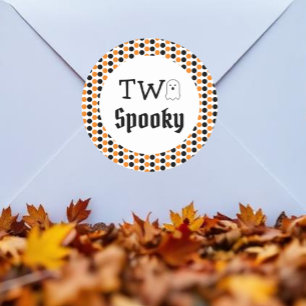Two Spooky 2nd Birthday Classic Round Sticker