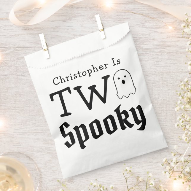 Two Spooky 2nd Birthday Favour Bag (Clipped)