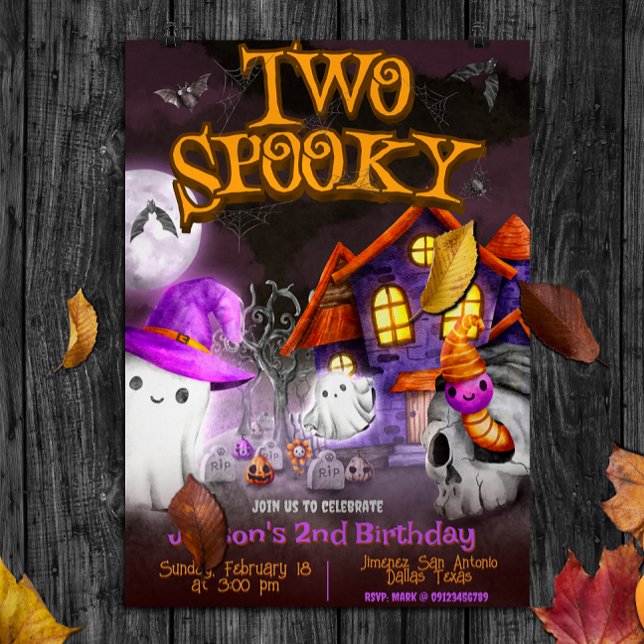 Two Spooky - 2nd Birthday Invitation (Creator Uploaded)