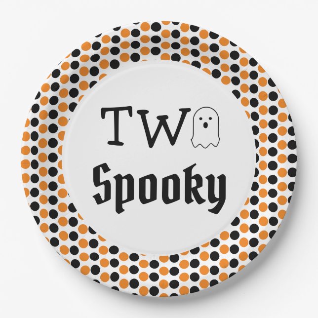 Two Spooky 2nd Birthday Paper Plate (Front)