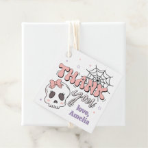 Two Spooky Cute Pink Halloween Birthday Thank You