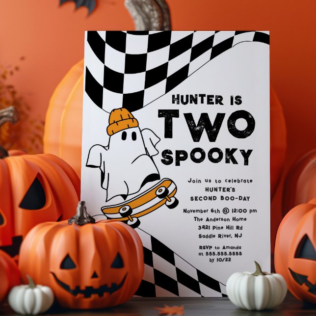 Two Spooky Dude Birthday Invitation (Creator Uploaded)