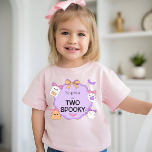 Two Spooky Ghost Halloween Birthday Baby T-Shirt