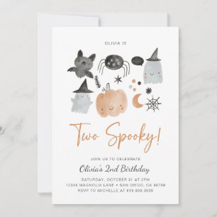 Two Spooky   Ghost Invitation   Spooky 2nd