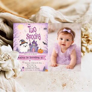 Two Spooky Halloween Birthday Invitation