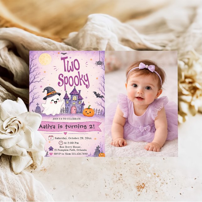 Two Spooky Halloween Birthday Invitation (Creator Uploaded)
