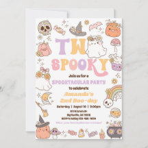 Two Spooky Halloween Ghost Invitation