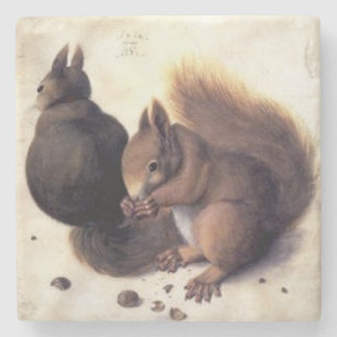 ‘Two Squirrels’ by Albrecht Dürer Stone Coaster