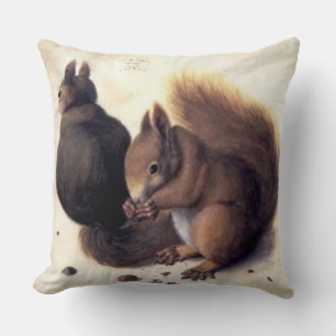 ‘Two Squirrels’ by Albrecht Dürer Throw Pillow