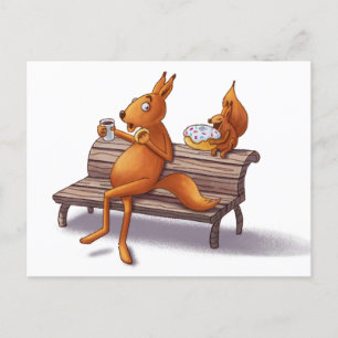 Two Squirrels Holiday Postcard