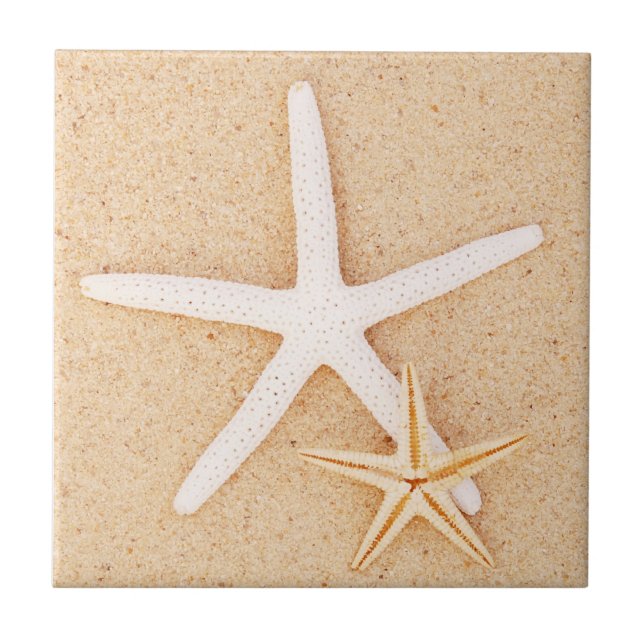 Two Starfish on a Beach Tile (Front)