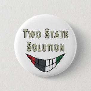 Two State Solution 2 Inch Round Button