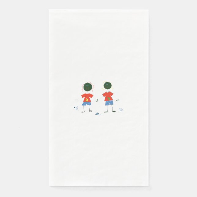 TWO STICK FIGURES. NAPKIN (Front)