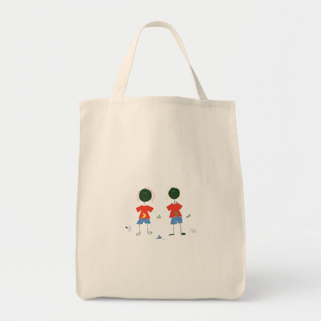 TWO STICK FIGURES. TOTE BAG (Front)