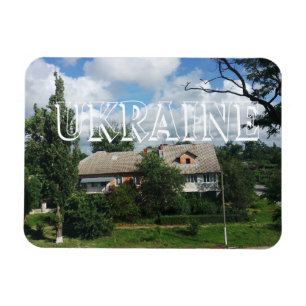 Two storey brick house in  provincial village  pos magnet