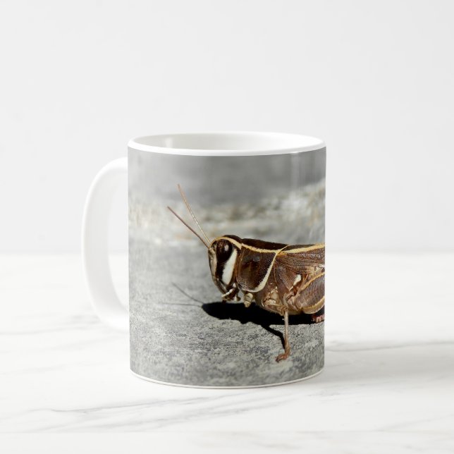 Two-Striped Grasshopper Bug Mug (Front Left)