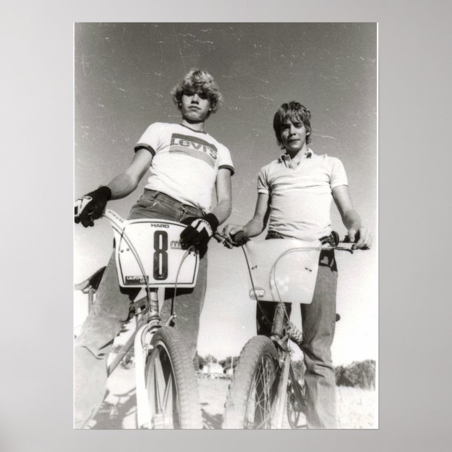 Two subject vintage BMX print (Can Enlarge.) (Front)