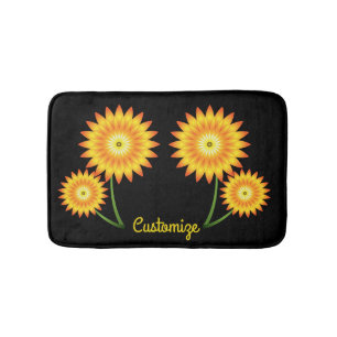 Two Sunflower Plants Thunder_Cove  Bath Mat