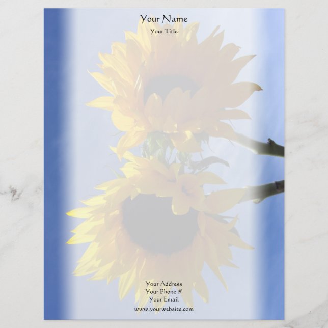 Two Sunflowers Letterhead (Front)