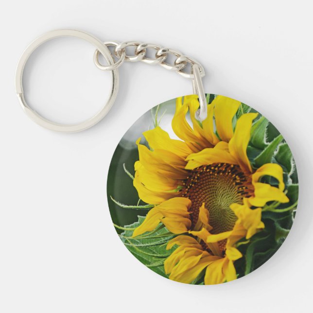 Two Sunflowers Two Sides Keychain (Front)