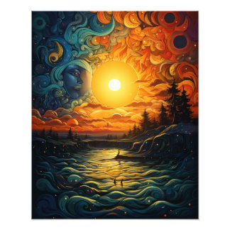 Two Suns in the Sunset Photo Print