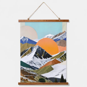 Two Suns Rising Hanging Tapestry