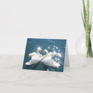 Two Swan Lovers note card
