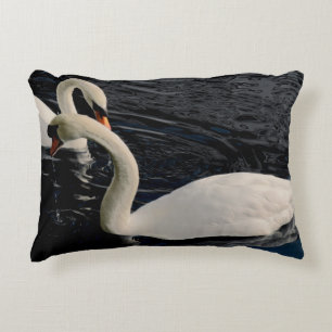 Two Swans Decorative Pillow