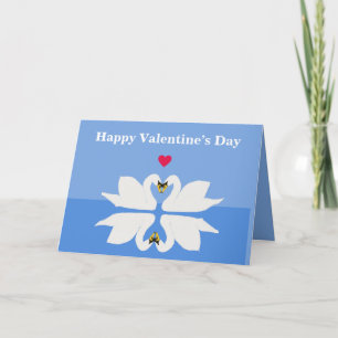 Two Swans in Classic Heart Pose Card
