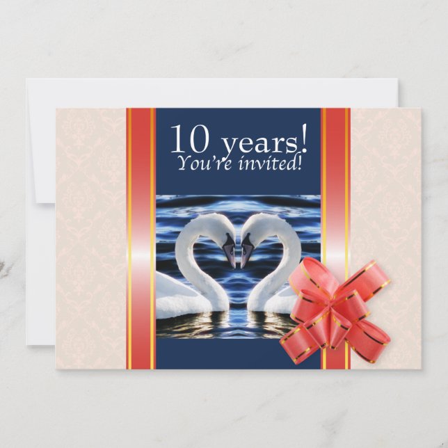 Two swans invitation (Front)