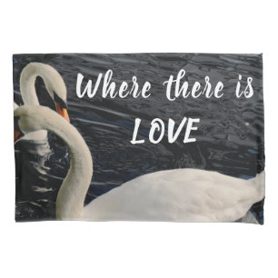 Two Swans on Lake Pillowcase