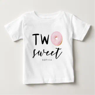 Sweet One Shirt for Girls Custom Name Donut Shirt Toddler Baby