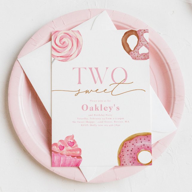 Two Sweet 2nd Birthday Invitation (Creator Uploaded)
