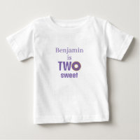 Two Sweet 2nd Birthday Purple Doughnut