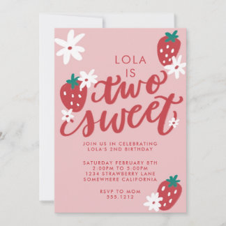 TWO SWEET BIRTHDAY INVITE