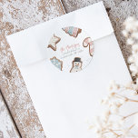 Two Sweet Birthday Return Address Label<br><div class="desc">Display your return address on your invitation envelopes with this "Two Sweet" return address label featuring watercolor/gouache style Christmas cookies. Showcase your family's name in the pink script and your address with this vintage style typography.</div>