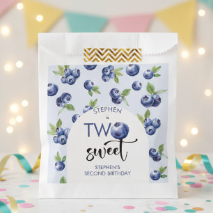 Two sweet blueberries kids birthday favour bag