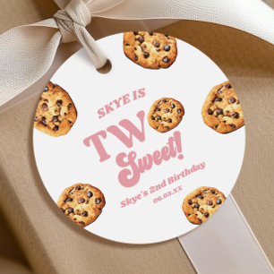 Two Sweet Cookies and Milk 2nd Birthday Party Favour Tags