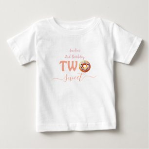 Two Sweet Doughnuts 2nd Birthday party Baby T-Shirt