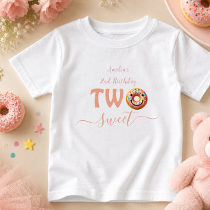Two Sweet Doughnuts 2nd Birthday party Baby T-Shirt