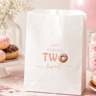 Two Sweet Doughnuts 2nd Birthday party Favour Bag