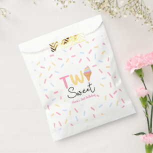 Two Sweet Ice Cream Second 2nd Birthday Party Favour Bag