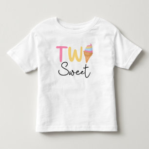 TWO Sweet Ice Cream Summer Treat 2nd Birthday Toddler T-shirt