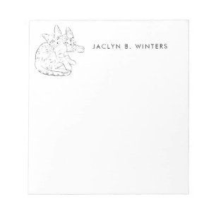 Two sweet kittens cuddling Personalized Notepad